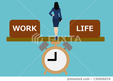 Work-life balance illustrations Work-life balance illustrations 136808859