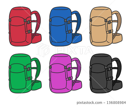 一款中等大小的背包，適合在小屋露營時使用。 136808984