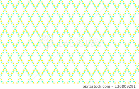 Asian-style vertical diamond pattern made of yellow and green triangles 136809291