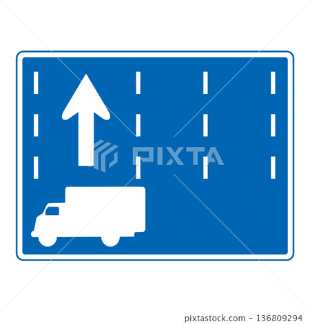 交通標誌：特定類型車輛的交通分隔標誌 136809294