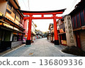 Kyoto Prefecture, Fushimi Inari Taisha Shrine, Torii gate on the back approach, Fukakusa Yabunouchicho, Fushimi Ward, Kyoto City 136809336