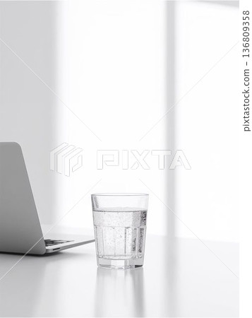 Vertical business composition (with space) expressing hydration and health management 136809358