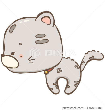 Little gray cat 136809483
