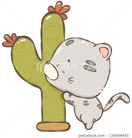 Little gray cat 136809485