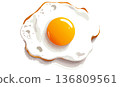 現實的煎的雞蛋圖 136809561