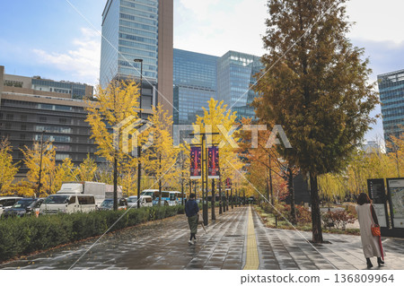 Nov 25 2025 Green Umekita Park Amid Skyscrapers in Osaka Umeda 136809964