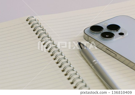 Writing implements and smartphones: business items Writing implements and smartphones: business items 136810409