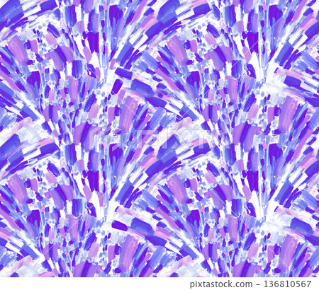 seamless abstract violet pattern with geometric elements in the form of fireworks 136810567