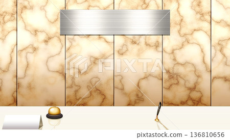 大理石牆接待台 136810656