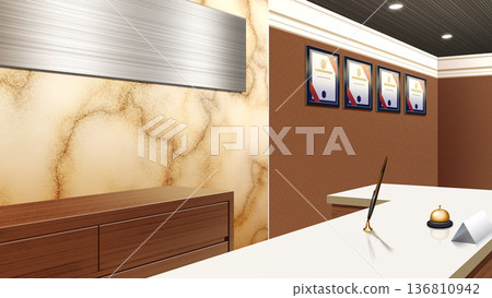 大理石牆接待台 136810942