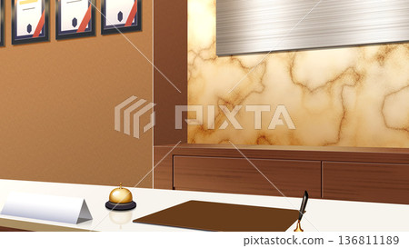 大理石牆接待台 136811189