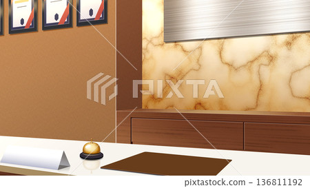 大理石牆接待台 136811192