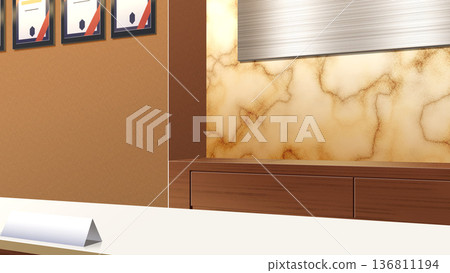 大理石牆接待台 136811194