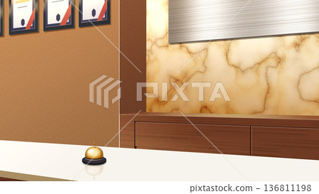 大理石牆接待台 136811198