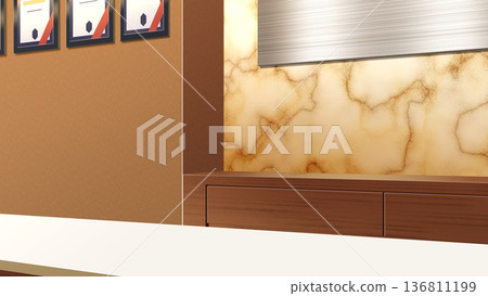 大理石牆接待台 136811199