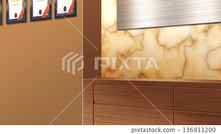 Marble wall reception desk Marble wall reception desk 136811200