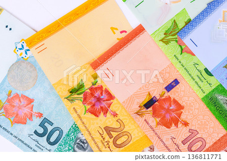 Different Malaysian various cash banknotes are official released Bank Negara Malaysia Different Malaysian various cash banknotes are official released Bank Negara Malaysia 136811771