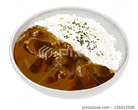 Curry rice (with parsley) Curry rice (with parsley) 136812086