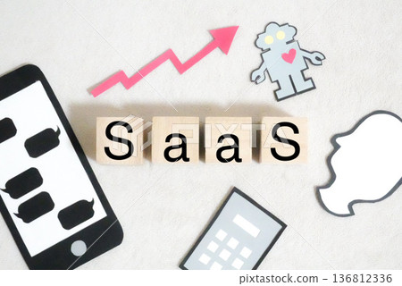 SaaS and Cloud Services Concept SaaS and Cloud Services Concept 136812336