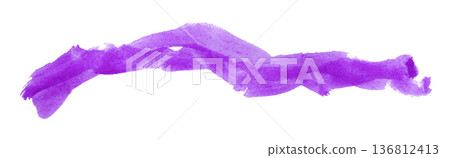 purple brush isolated on transparent background purple watercolor 136812413
