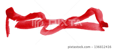 red brush isolated on transparent background red watercolor red brush isolated on transparent background red watercolor 136812416