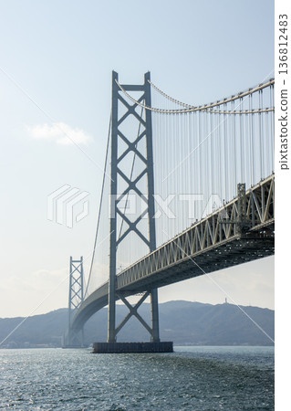Akashi Kaikyo Bridge with Awaji Island in the background 136812483