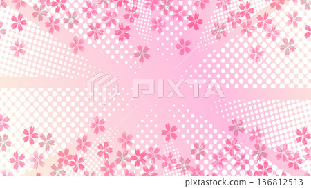 Sakura spring Japanese pattern background 136812513