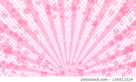 Sakura spring Japanese pattern background 136812524