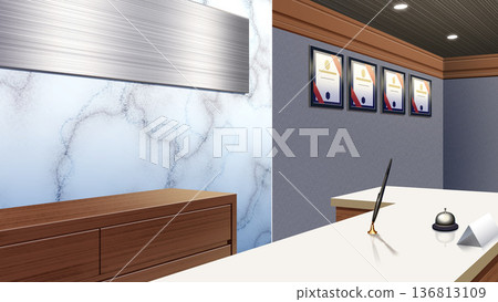 大理石牆接待台 136813109