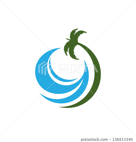 Palm tree leaf illustration Palm tree leaf illustration 136813340