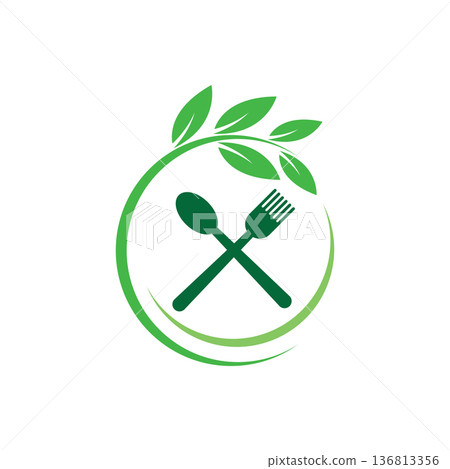 Healthy food logo icon Healthy food logo icon 136813356