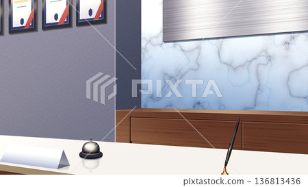 大理石牆接待台 大理石牆接待台 136813436