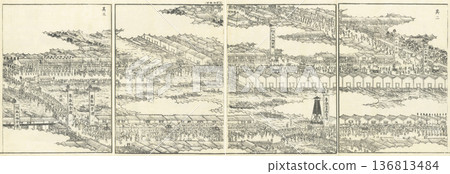 Illustrated Guide to Famous Places of Edo: Sanno Festival Illustrated Guide to Famous Places of Edo: Sanno Festival 136813484
