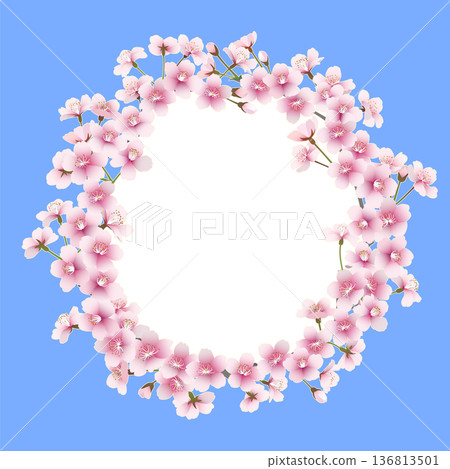 櫻花花環(透明內裡,藍色) 櫻花花環(透明內裡,藍色) 136813501