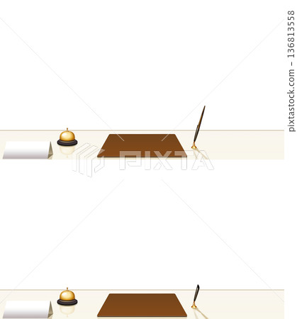 透明背景的接待台 136813558