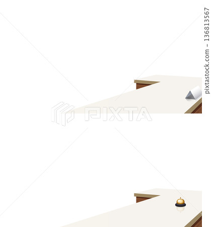 透明背景的接待台 136813567