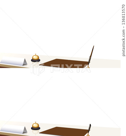 透明背景的接待台 136813570