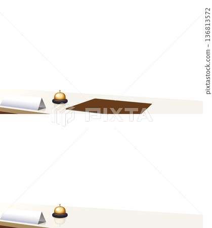 透明背景的接待台 136813572