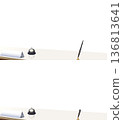 Reception counter with transparent background 136813641