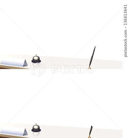 透明背景的接待台 136813641