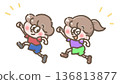Illustration of children walking 136813877