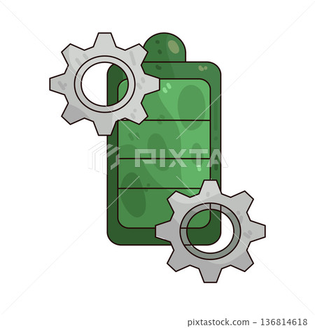 Illustration of Battery setting 136814618