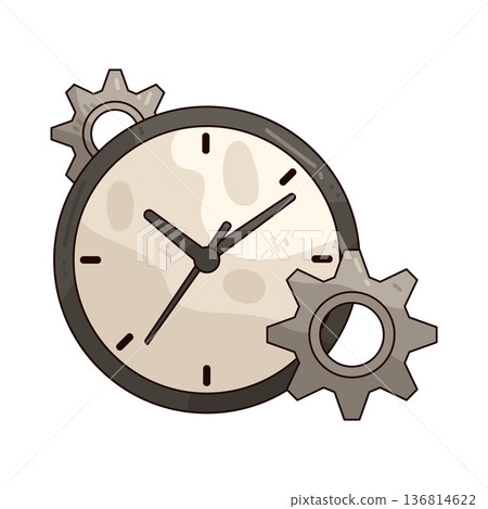 Illustration of Clock setting 136814622