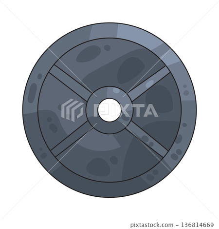 Illustration of weight plate 136814669
