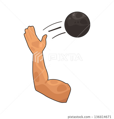 Illustration of Throw a ball Illustration of Throw a ball 136814671