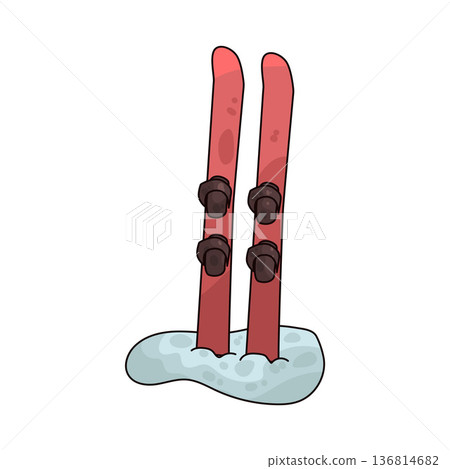 Illustration of Skis Illustration of Skis 136814682