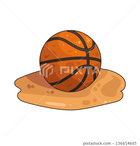 Illustration of basketball 136814685