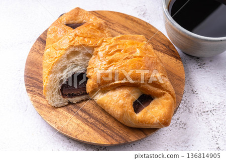 Chocolate bar croissant Chocolate bar croissant 136814905