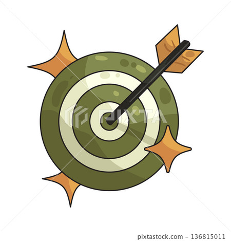 Illustration of bullseye 136815011