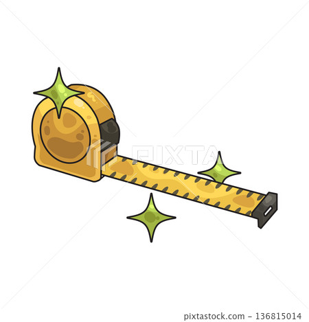 Illustration of tape measure 136815014